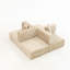 Canapé-lit modulaire double en mousse compressée avec plusieurs options de disposition, comprenant 2 coussins, tissu velours côtelé doux, polyvalent pour le salon, la chambre à coucher, un appartement et plus encore. Dimensions: 76,38 po x 35,04 po-805499019