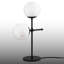 Lampe de table à culot en verre 2 lumières avec base en métal noir - Double lumière moderne-1522651490