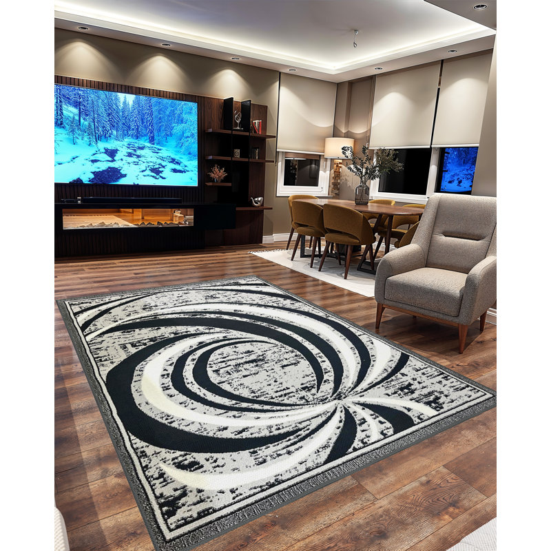 Ciceri Modern Abstract Contemporary 5X7 Rug For Living Room Bedroom
