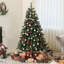 Arbre de Noël artificiel à ouverture automatique 6 / 7,5 / 9 pi avec extrémités de branches et base en acier-526808172