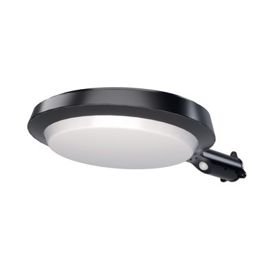 LED Solar Motion Security Area Light with Remote - 150W Equivalent - 4,500 Lumens - 5000K Daylight - Dusk-to-Dawn - Bronze Finish – Outdoor Off-Grid Lighting