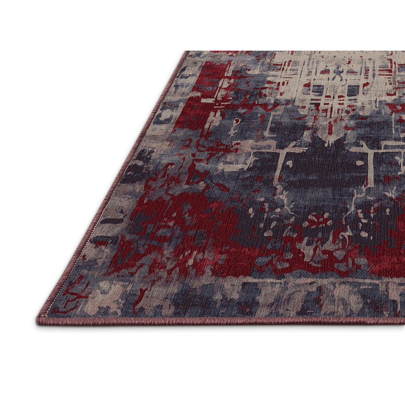 Tapis brun lavable à la machine, Rond 7 pi