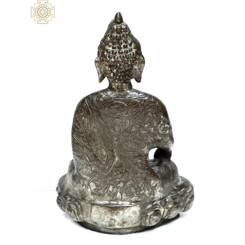 Laiton Bouddha Gautam dans Bhumisparsha Mudra