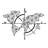 Elegant Black Decorative Metal Wall Accessory, 38.2 x 27.6 inches | 100% Metal, Thickness: 0.05 inches | Perfect for Home Decor, Modern Aesthetic, Durable and Stylish Wall Art for Living Room & Office Spaces