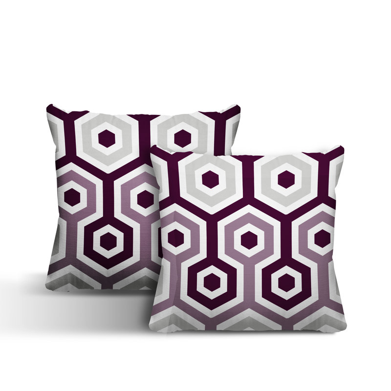  Coussin intérieur / extérieur, L 15 po x H 15 po, Mauve