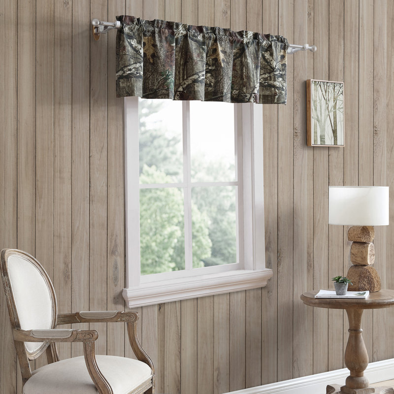 Floral Tailored 60'' W Window Valance in