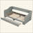 Upholstered Daybed with Two Drawers