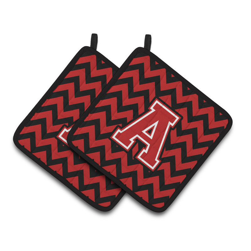 Poignée à chevrons, Noir / rouge, A