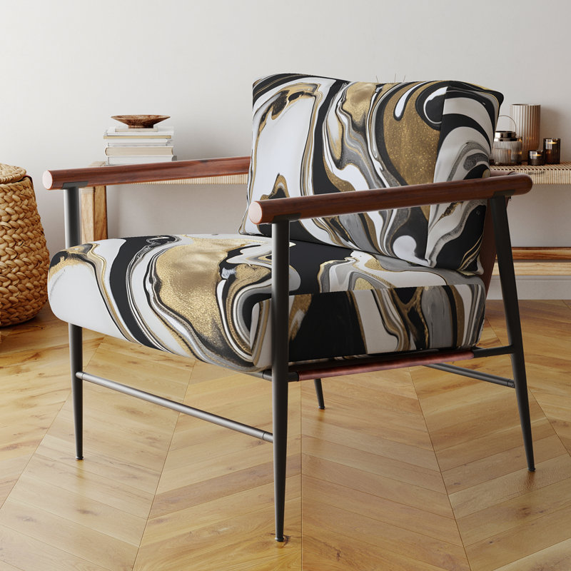 Fauteuil d'appoint Darende, Noir, noir, noir, noir