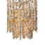 Round Wood Disk Chandelier w/ Recycled Glass Disks-612204459