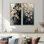Ensemble de 2 pièces de fleurs de cerisier dorées et de cerisiers bleus dorés