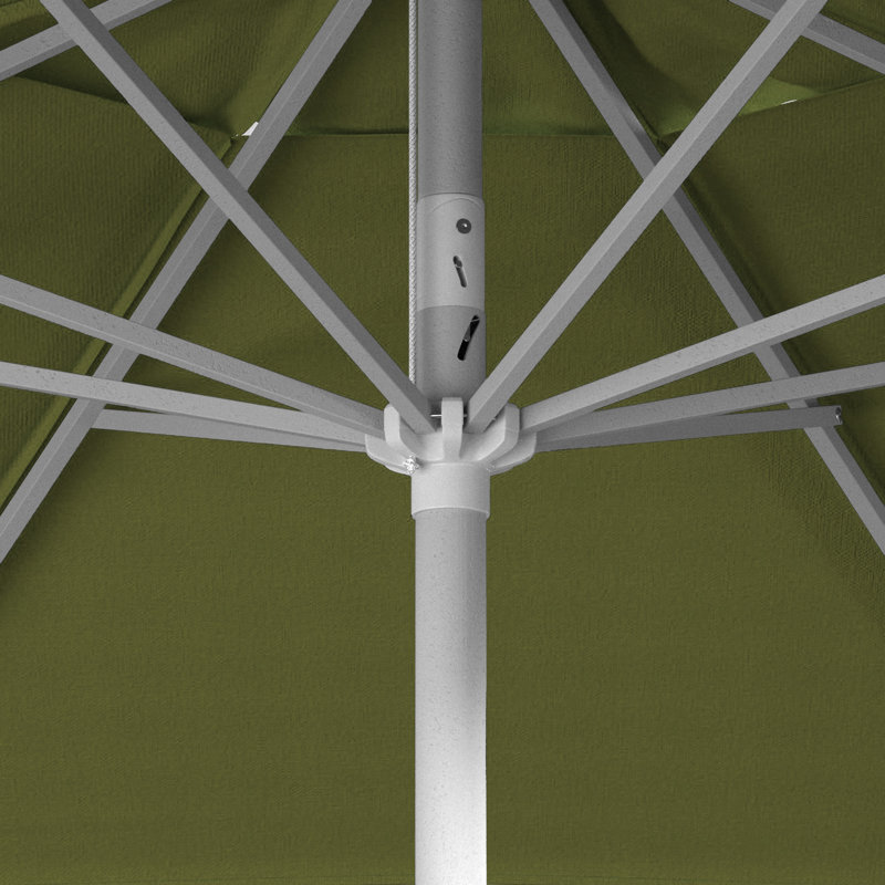 Parasol de marché en aluminium blanc 7,5 pi avec manivelle et inclinaison Pacifica, Palmier - Pacifica