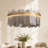 24'' Modern LED Chandelier, Round Smoked Gray Glass Pendant Light with Adjustable Color Temperature