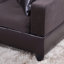 Canapé modulaire en tissu et cuir avec repose-pieds 3 pièces 103,5 po-1099626718-1099626712