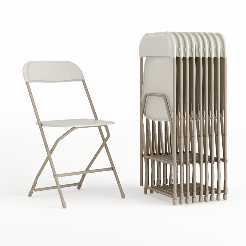 Premium Plastic Folding Chair, Beige