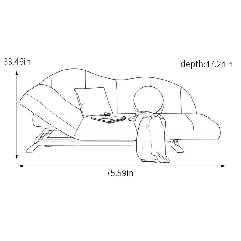 Méridienne Cozy Tech, Leathaire blanc