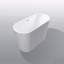 Baignoire autoportante 67 po en acrylique, baignoire autoportante, blanc brillant, drain chromé Toe-Tap 67 po