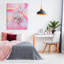 Art mural sur toile rose avec licorne et nuages par Ziwei Li-109801300