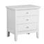 Table de chevet 3 tiroirs Hammond, blanc-1403533583