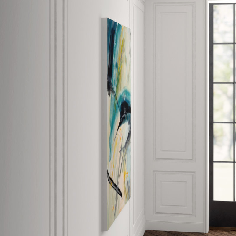 Unhinged Yellow Print by Sara Brown, 74" H x 54" W x 1.5" D, Outdoor