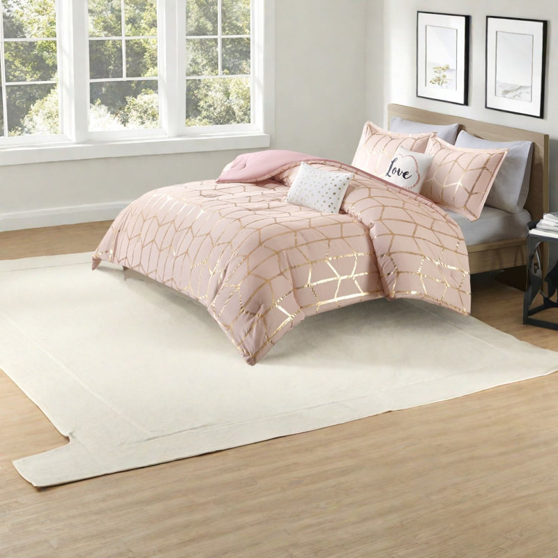 Contemporary Microfiber Bedding Sets, King/cal King, Hypoallergenic Comfort