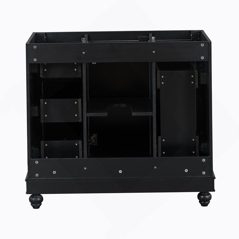 Meuble-lavabo noir 36 po (lavabo non inclus)