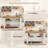 55" Kitchen Island With Storage, Farmhouse Island Table Counter Height Bar Table-1285074601