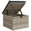  Ensemble de canapé de jardin en rotin PE gris clair, acier thermolaqué grand