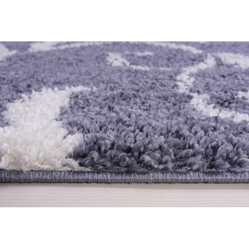 Tapis décoratif grise florale Travis Heights, Tapis de couloir 2 pi 7 po x 4 pi 11 po