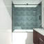 Porte de baignoire coulissante sans cadre l 58 à 60 po x H 60 po-111837173