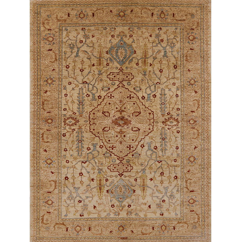 Tapis brun à motif oriental, Rectangle 2 pi x 3 pi