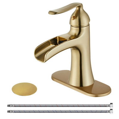 Robinet pour lavabo de salle de bain monotrou en cascade
