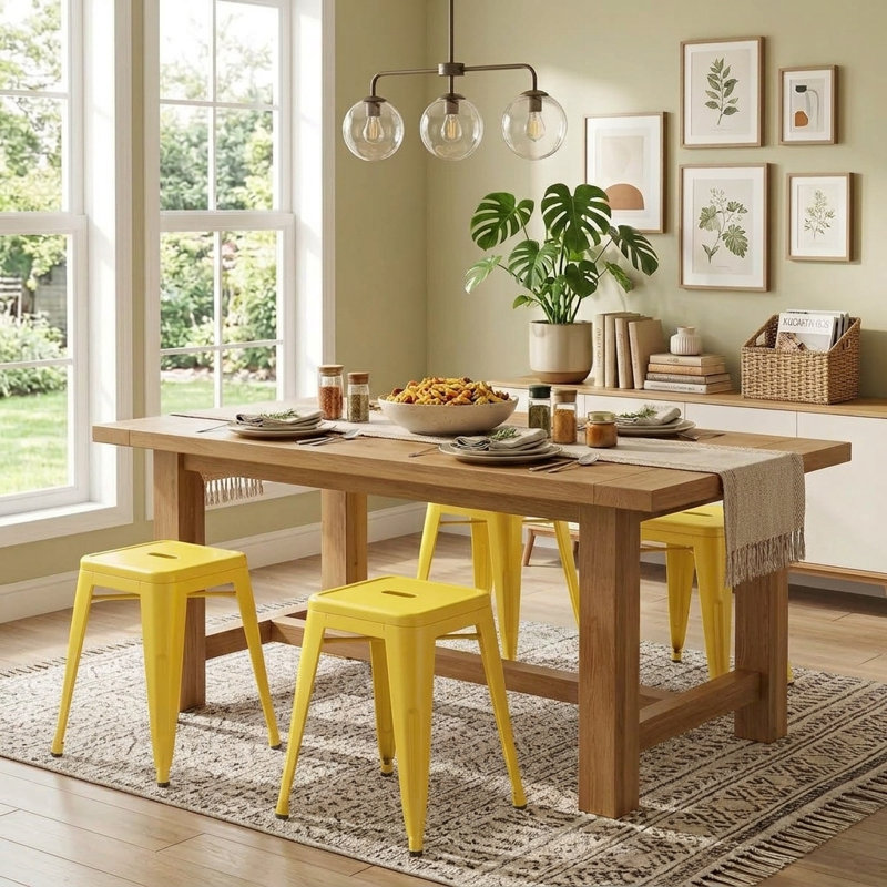Tabouret de 18 po Apolito, Jaune