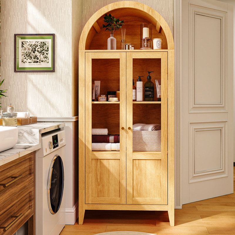 71’’ Arched Kitchen Pantry Storage Cabinet