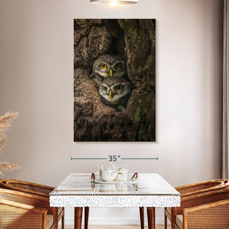 Brampt Owl Twins, 51" H x 34" W