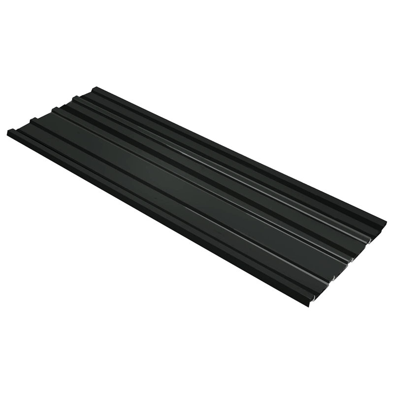 Panneau de toit vidaXL 12 pièces anthracite 50,79 x 17,72 po en acier galvanisé, Gris anthracite