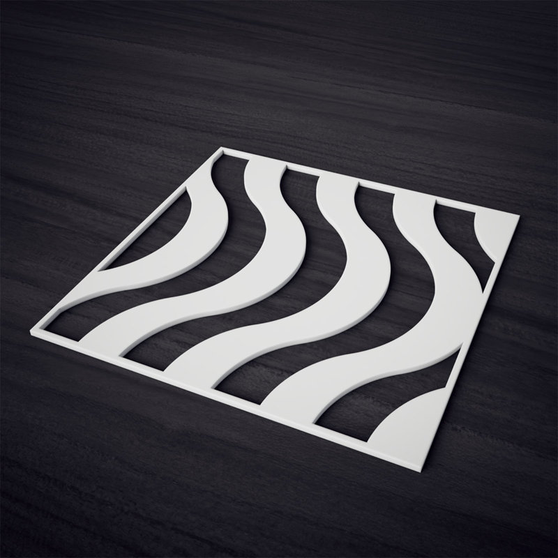 Panneau de papier peint Parker, H 23,375 po x l 23,375 po x P 0,375 po