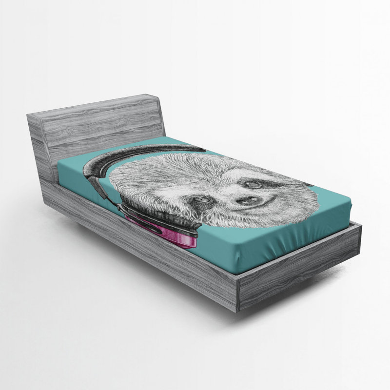 Microfiber Fitted Sheet, Twin XL Fitted Sheet, Animals