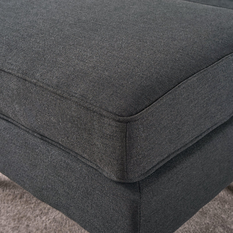 Repose-pieds Babbett, Polyester gris foncé