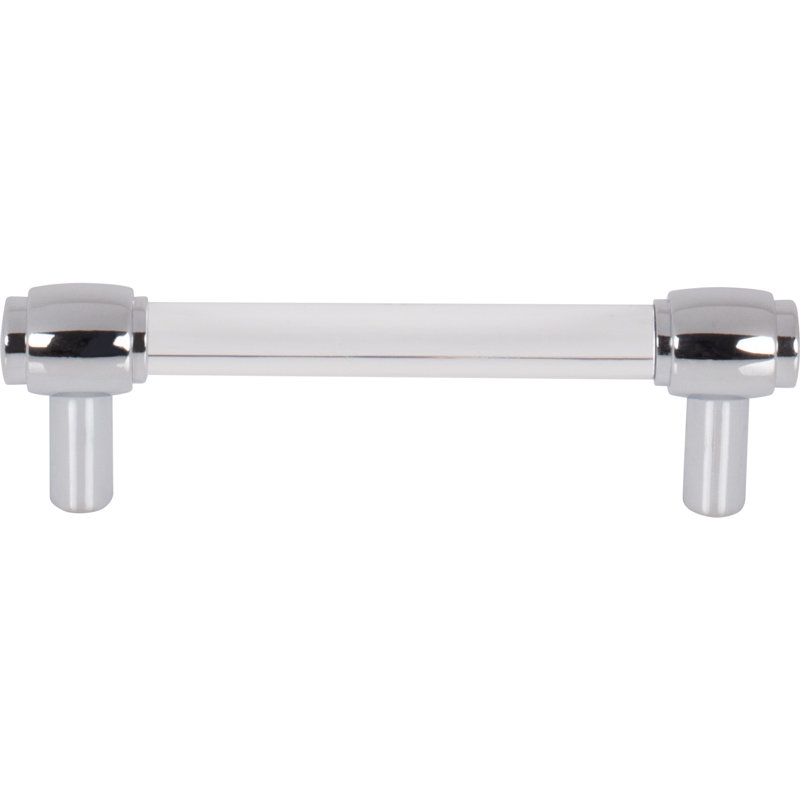 160 Mm Center-To-Center Satin Nickel Carmen Cabinet Bar Pull, Polished Chrome