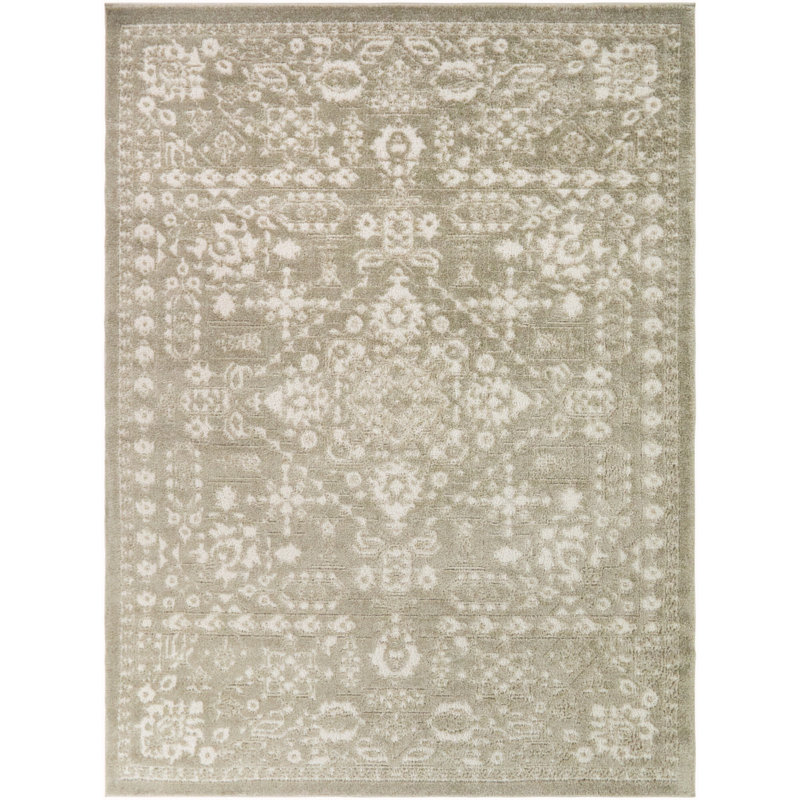 Tapis traditionnel olive Macedonio, Olive, 7 pi 10 po x 10 pi