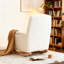 Chaise berçante en tissu avec repose-pieds réglable-1287876489