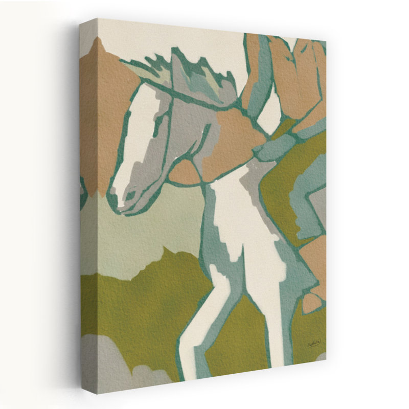 Wild Ride I, reproduction d'art abstrait cheval contemporain, H 60 po x l 40 po