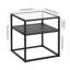 Deimy Glass Top Frame End Table