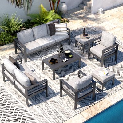 Charlsa 9 - Person Patio Conversation Set