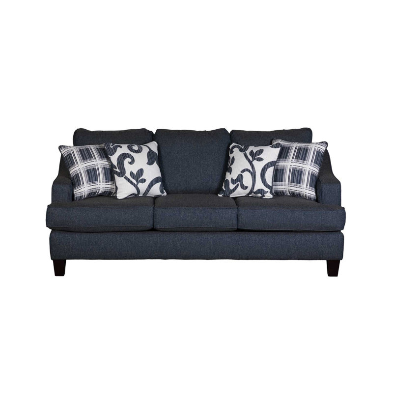 Jacarr 89'' Upholstered Sofa, Truth or Dare Navy