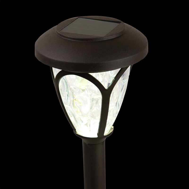 Brown Solar Powered Integrated LED Metal Pathway Light Pack