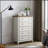 Modern 5 Drawers Dresser 5 Drawers Cabinet,Chest Of Drawers Closet Organizers And Storage Clothes Storage Drawers Cabinet For Living Room, Farmhouse Dresser Organizer BEIGE