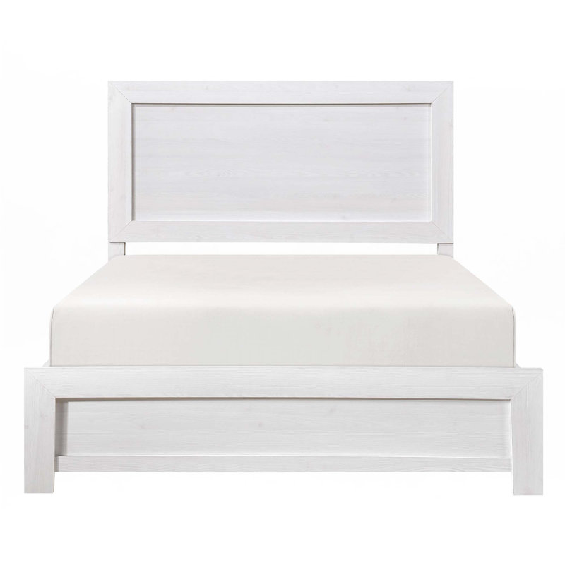 Mobilier de chambre à coucher à panneau 1Pc (lit seulement), Grand, Blanc
