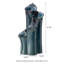 Fontaine de sol d'extérieur 31,25 "à 4 niveaux en céramique de lotus avec pompe et lumière DEL (KD)-1076803415